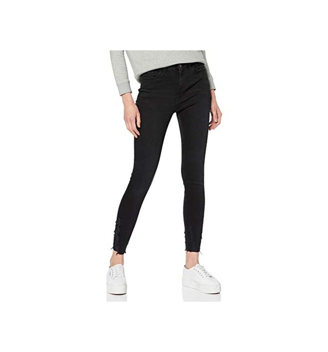 Moda New Look Distressed Cat, Vaqueros Skinny para Mujer, Negro, 38EU