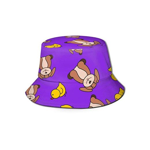 Trushop Unisex Bucket Hat Sombrero de Pescador Gorra de patitos y Perritos en Pesca Pescador Gorras de Playa para Hombres Mujeres