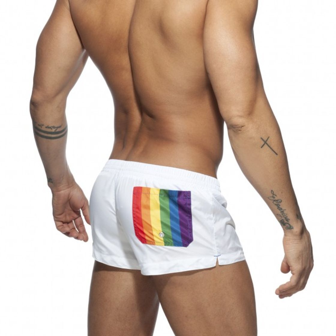 Social ADS197 RAINBOW SWIM SHORT - ADDICTED STORE