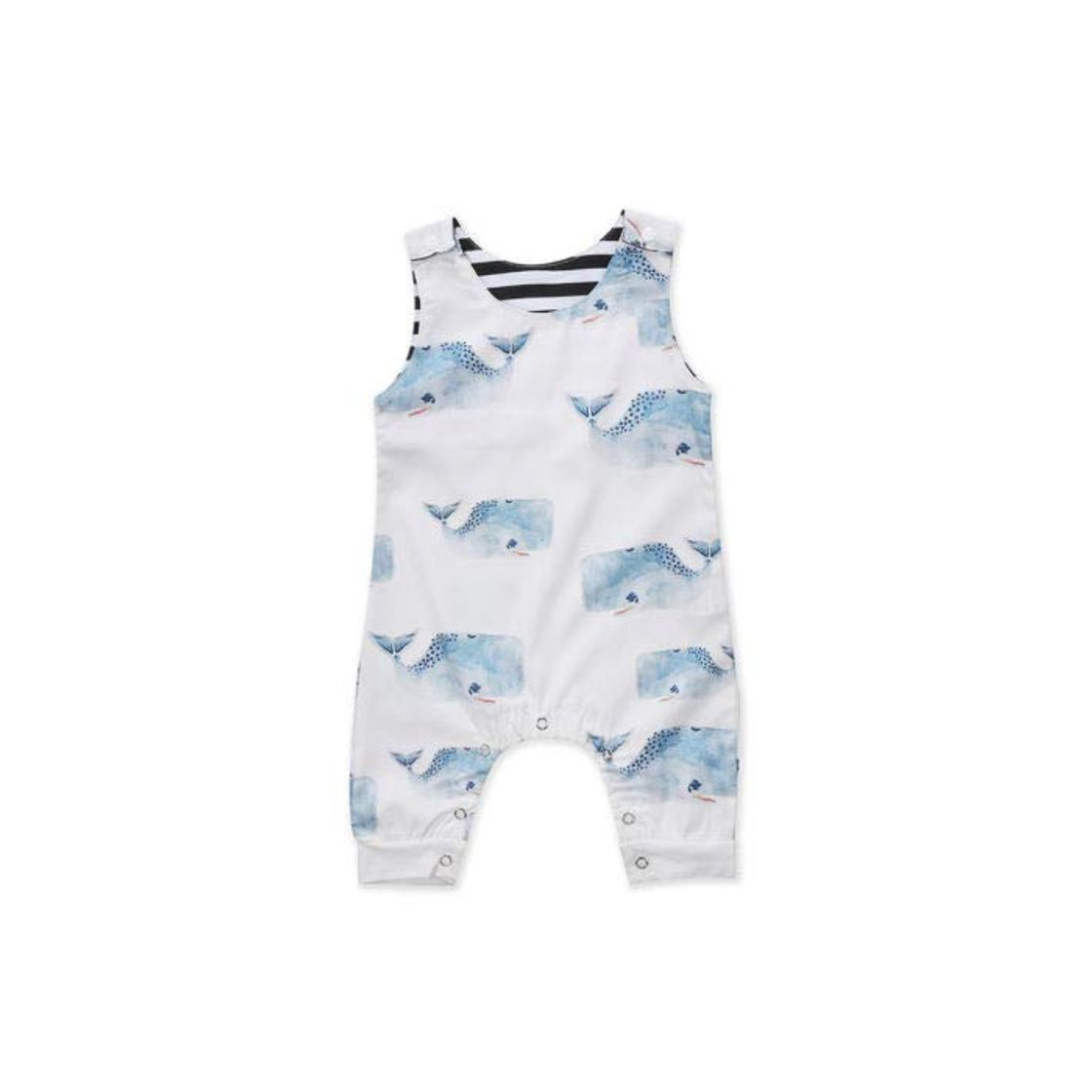 Moda Carolilly Mameluco Bebé Recién Nacido Monos para Baby Unisex Body sin Mangas