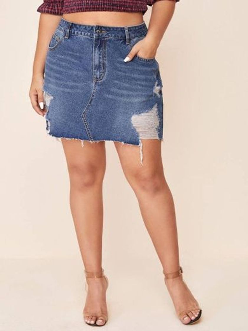 Moda Falda denim