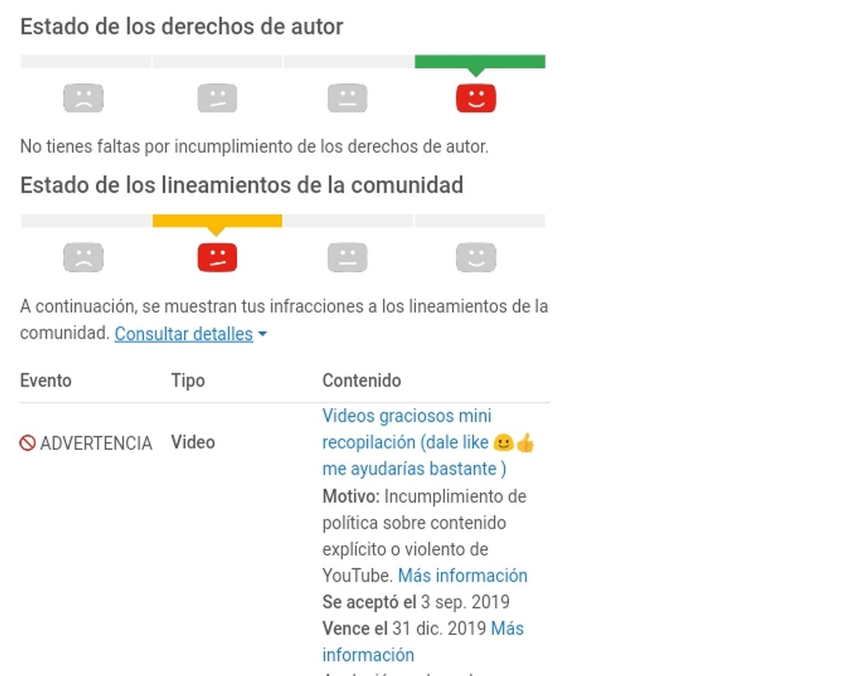 Moda Como quitar las faltas en youtube 