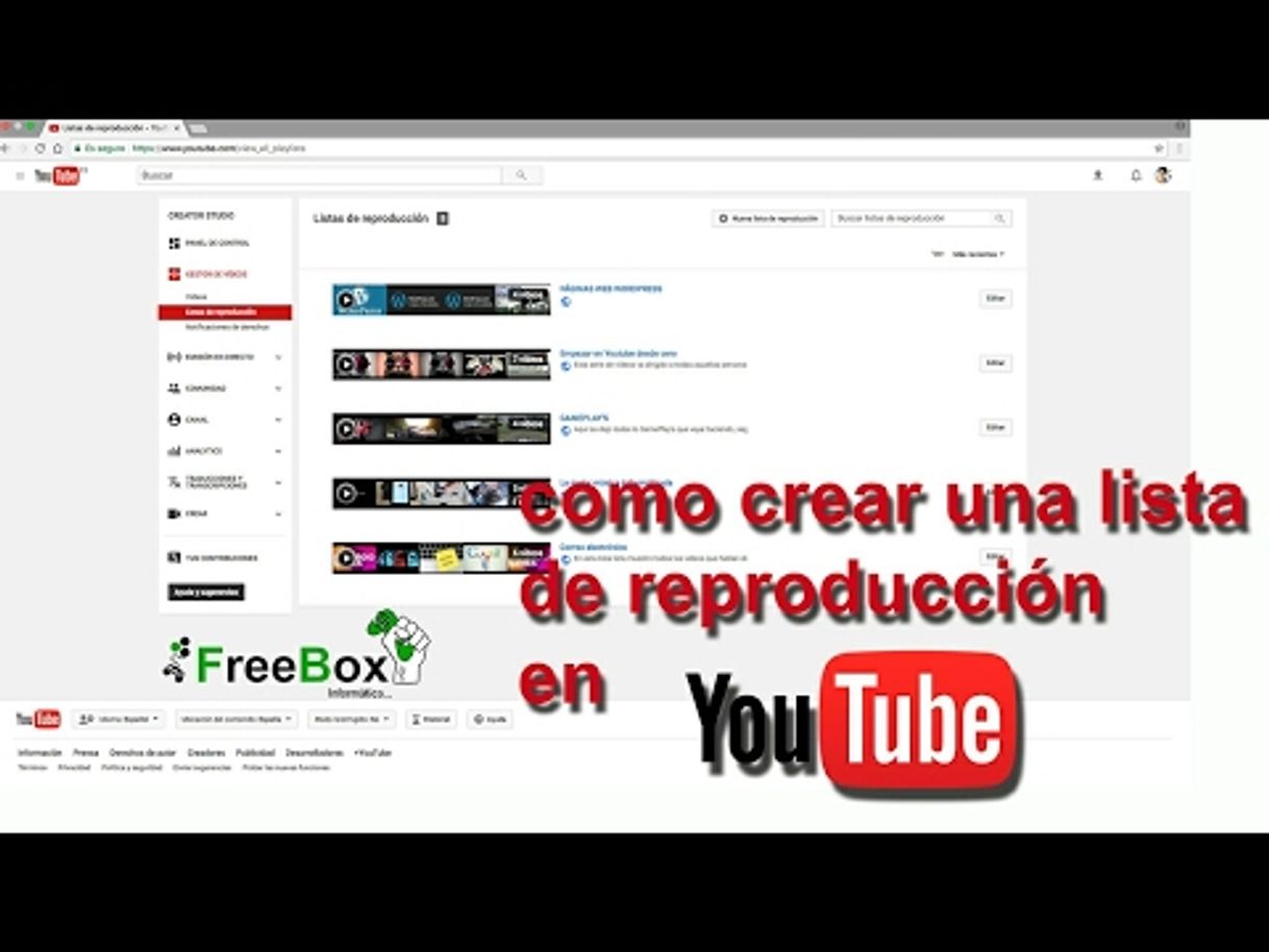 Social Como crear una lista de reproducciones 