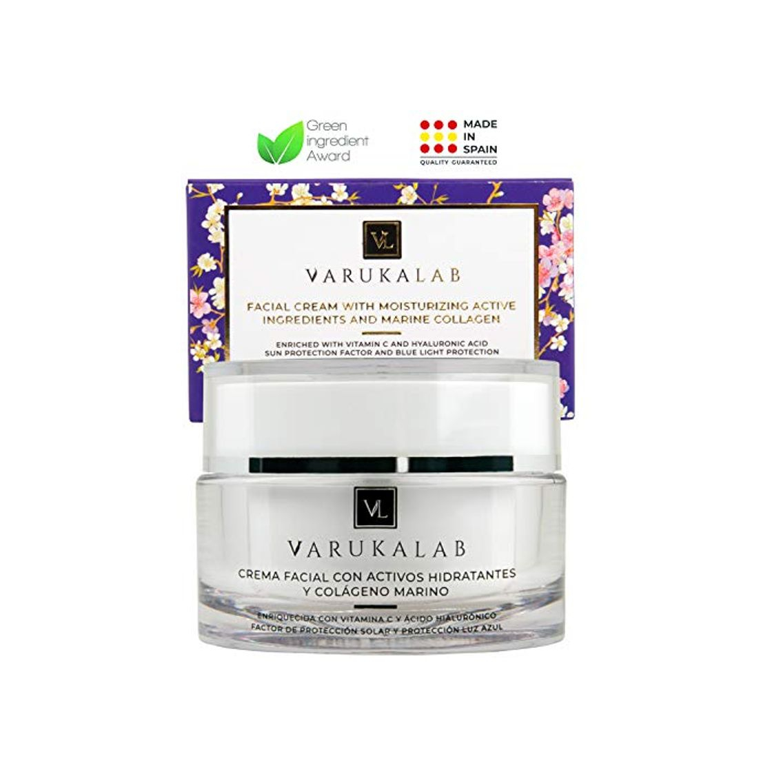 Social Crema hidratante antiarrugas con ácido hialurónico, vitamina C, colágeno marino y protección