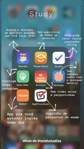 Alguns apps muito legais para estudos 