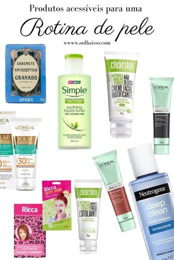 Produtos acessíveis para cuidar da pele 