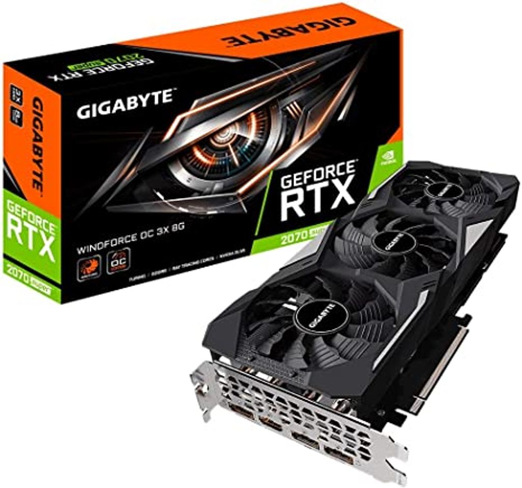 Electrónica Gigabyte GeForce RTX 2080 Super WINDFORCE OC 8G Tarjeta de video refrigeración