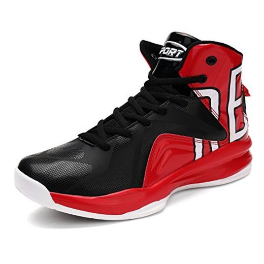 Hombre's Zapatillas de Baloncesto Otoño Nuevo Entrenadores Moda Al Aire Libre Sneaker(Negro