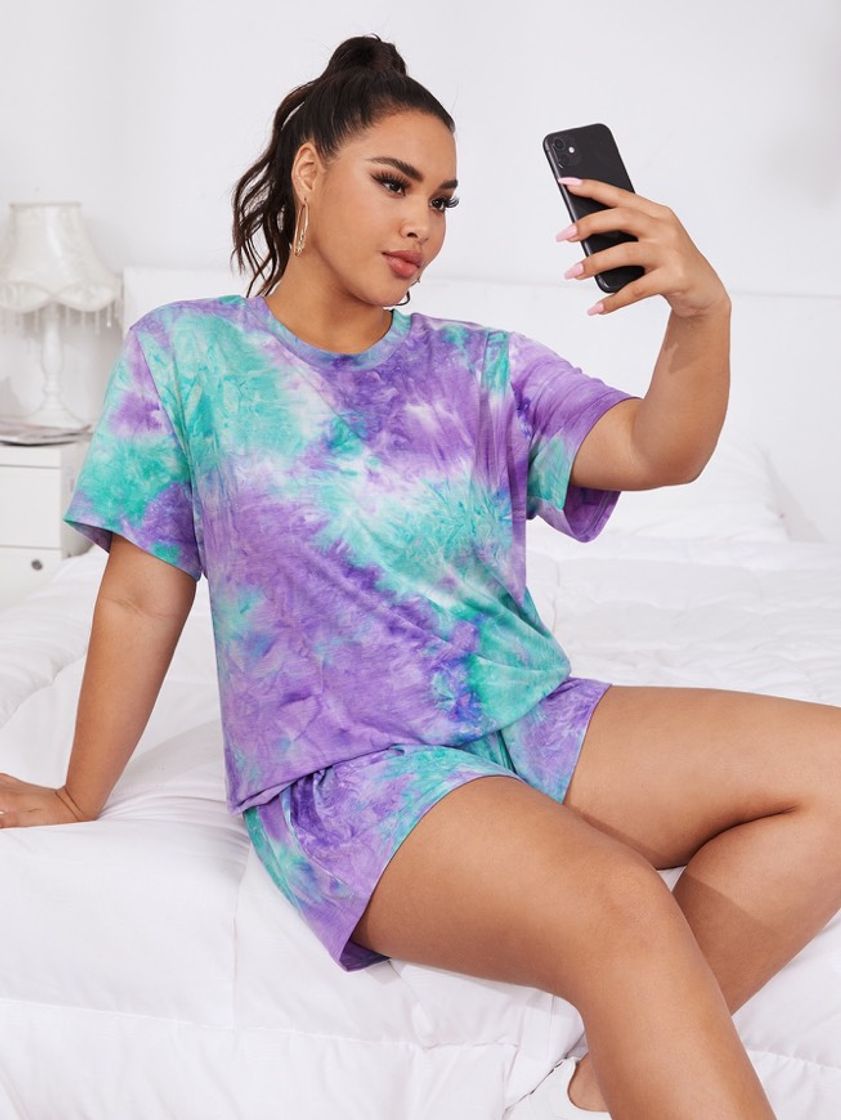 Moda Pijama Tie-Dye Multicolor