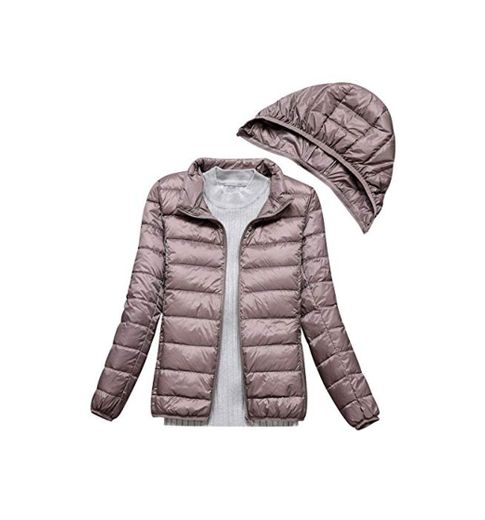 Plumas Mujer Plumiferos Ligeros Mujer Con Capucha Abrigo Plumas Ultralight Plumon Chaqueta Plumifero Ligero Fino Corto Abrigos Señora Chaquetas Invierno Cazadoras Chaquetones Casacas Primavera Caqui