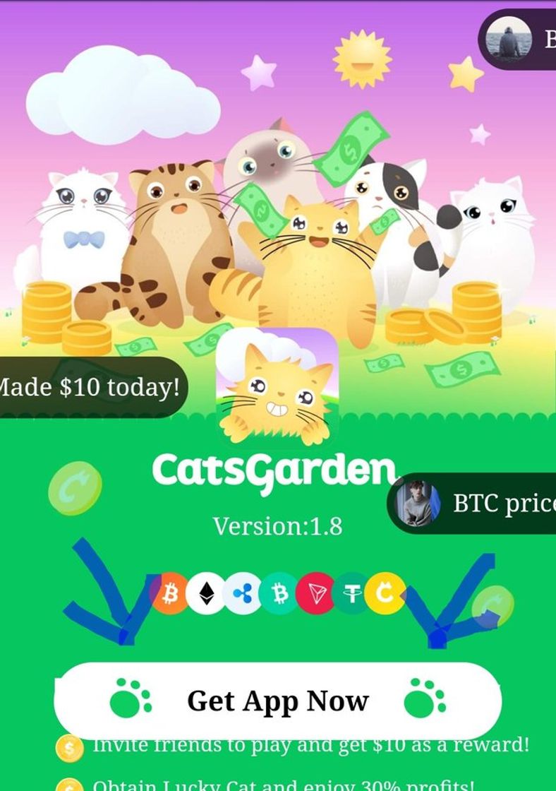 App CatsGarden - Gana Crypto