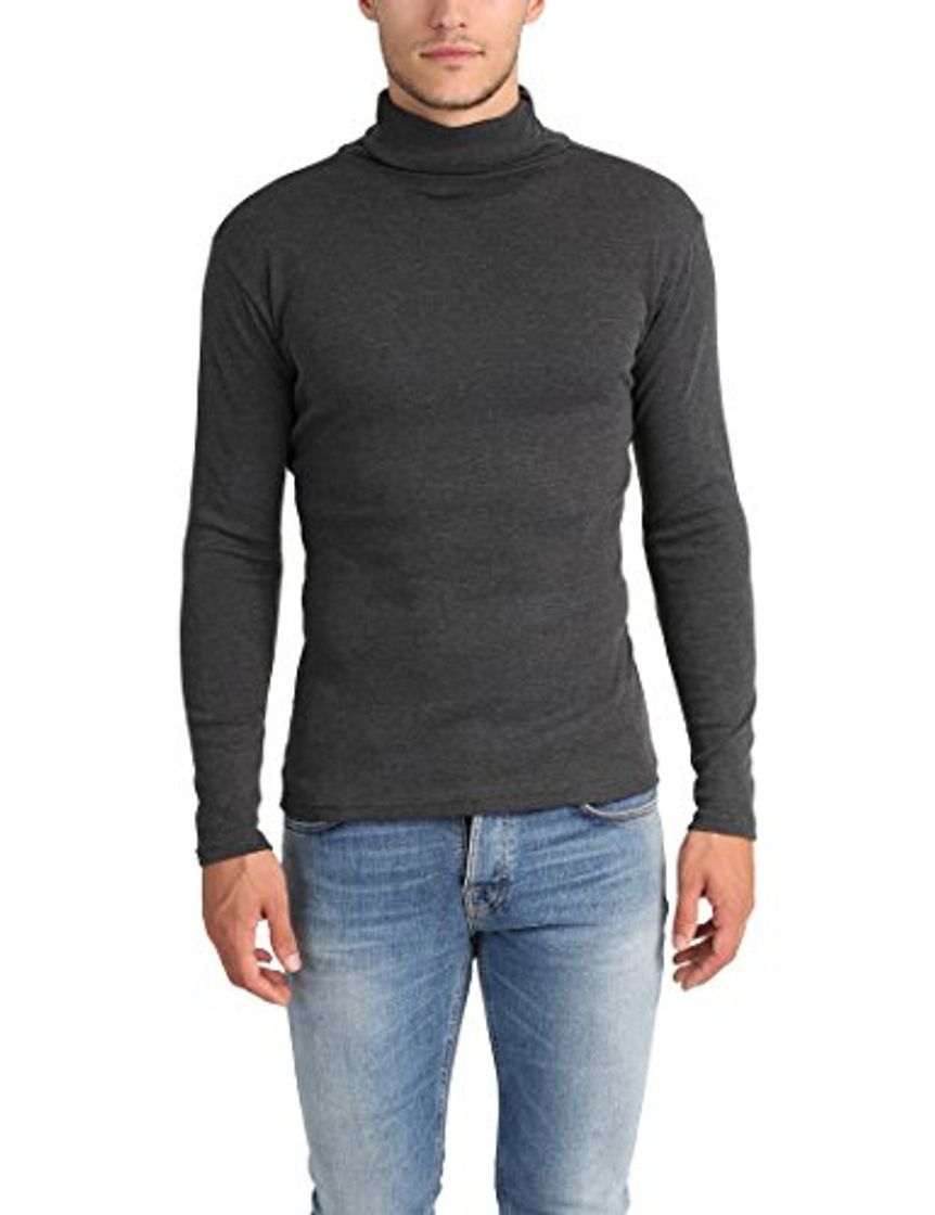 Fashion Lower East Camiseta con cuello alto Slim Fit para hombre