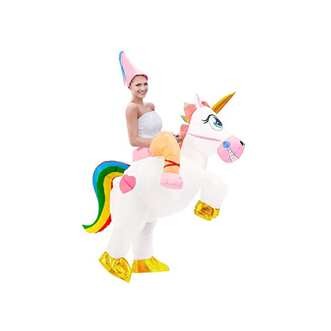 Producto Tacobear Disfraz Inflable De Unicornio Traje De Cosplay Fiesta para Adulto Disfraz Hinchable de Halloween Caballo Hinchable Disfraz Unicornio Hinchable Disfraz con Sombrero