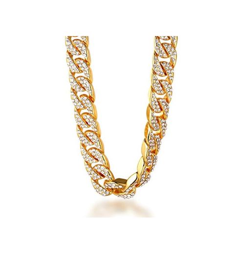 Halukakah ● Bling ● Hombres 18k Oro Verdadero Plateado Set de Diamantes
