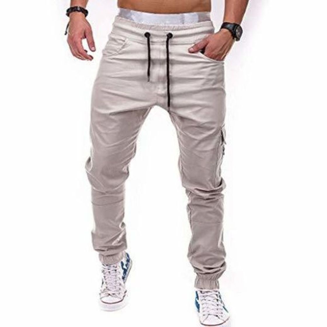 Social LANSKIRT Hombre Pantalones Chándal Jogger Deportivos Urbano Pantalón de Trabajo Ropa Fitness