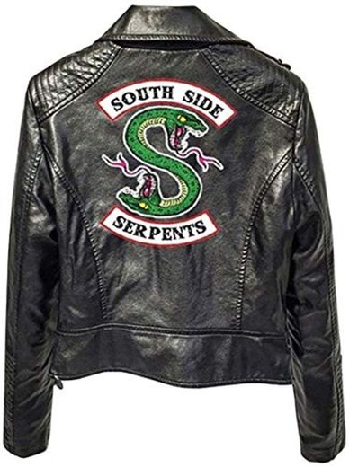 ULIIM Moda Riverdale Impreso PU Southside Logotipo De Riverdale Serpentes Chaquetas Mujer Riverdale Serpientes Streetwear Chaqueta De Cuero