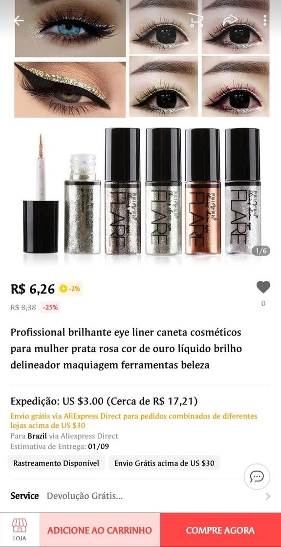 Products Profissional brilhante eye liner caneta cosméticos