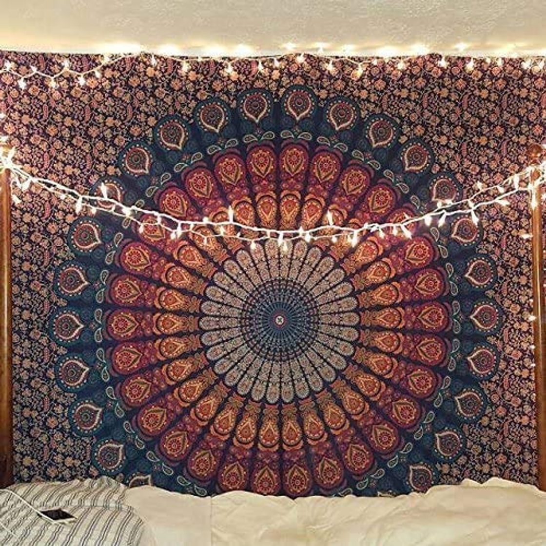 Social Multi-colored Mandala Tapestry Indian Wall Hanging, Bedsheet, Coverlet Picnic Beach Sheet, Superior