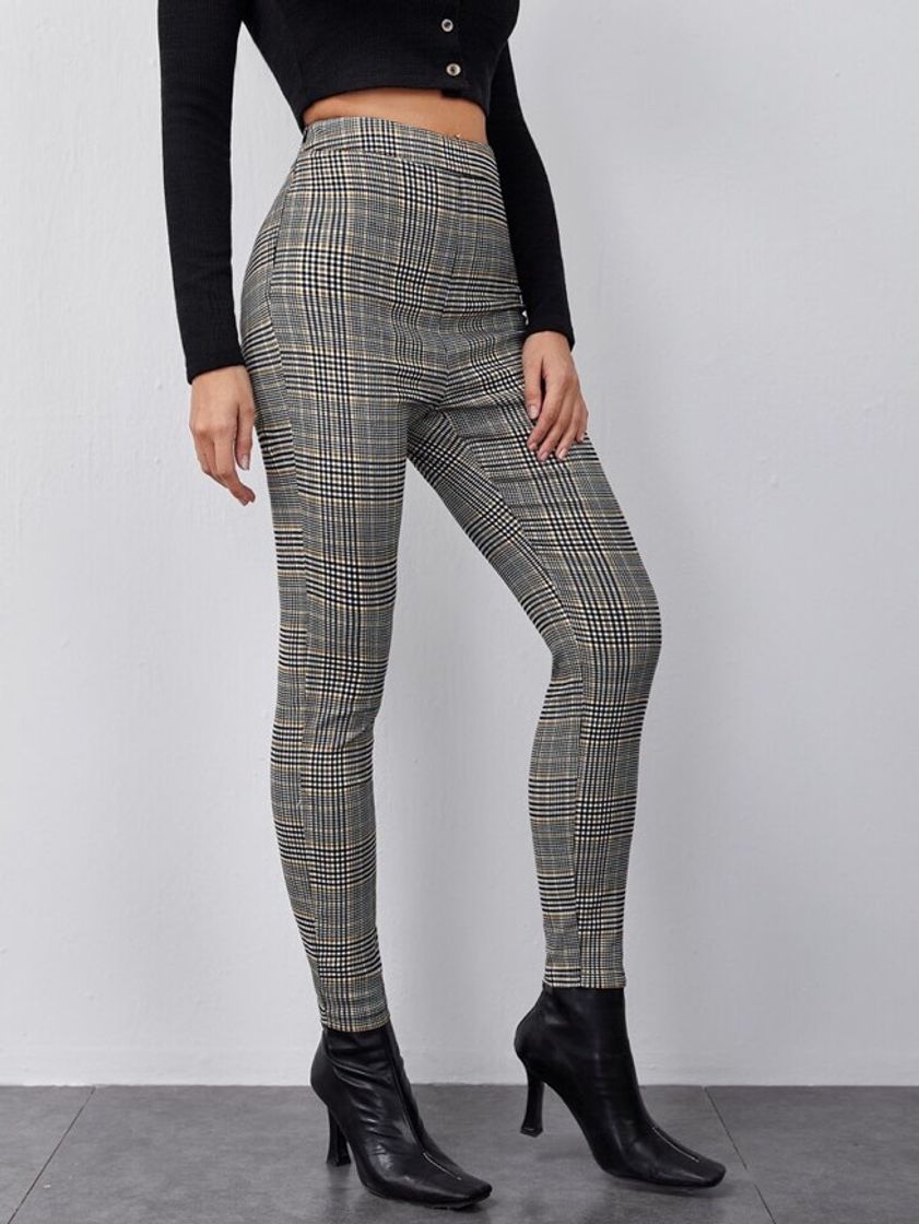 Calça Xadrez Cinza 