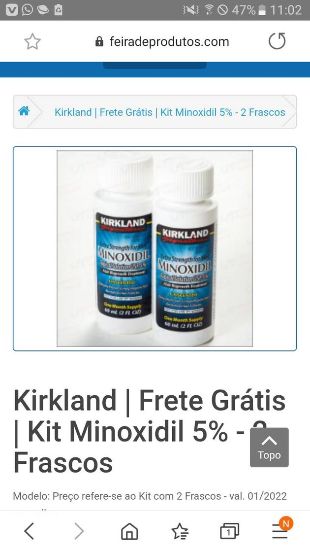 Minoxidil Kirkland o melhor  😍