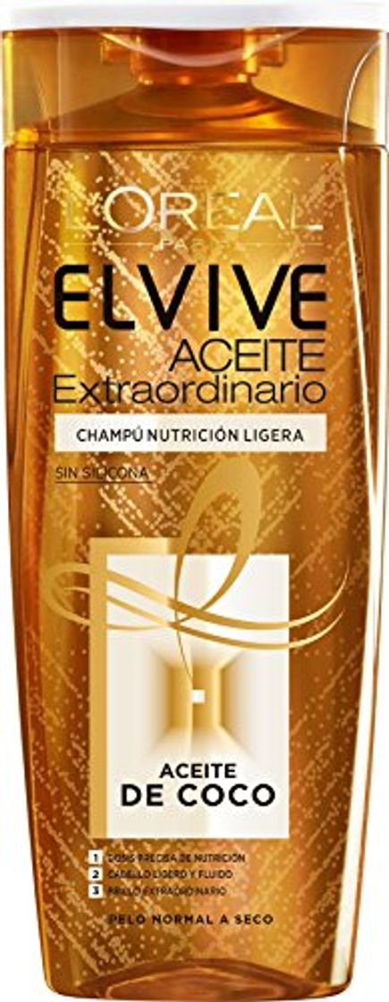 Social L'Oreal Paris Elvive Champú sin Siliconas Aceite de Coco