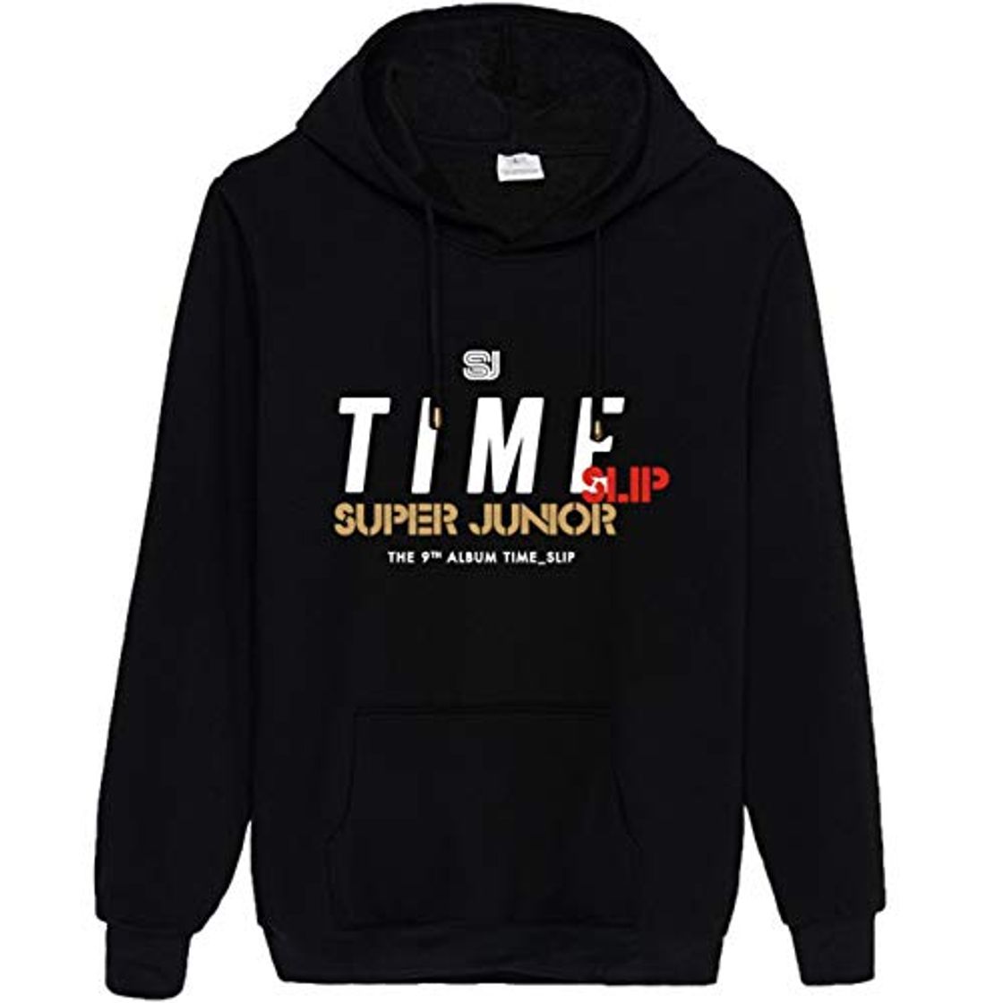 Moda KPOP Super Junior Sudaderas con Capucha de Manga Larga Abrigos Time_Slip Impresión Unisexo Hoodies Pullover Hip Hop Tops para Hombres y Mujeres LeeTeuk HeeChul ShinDong ChoiSiwon LeeDongHae