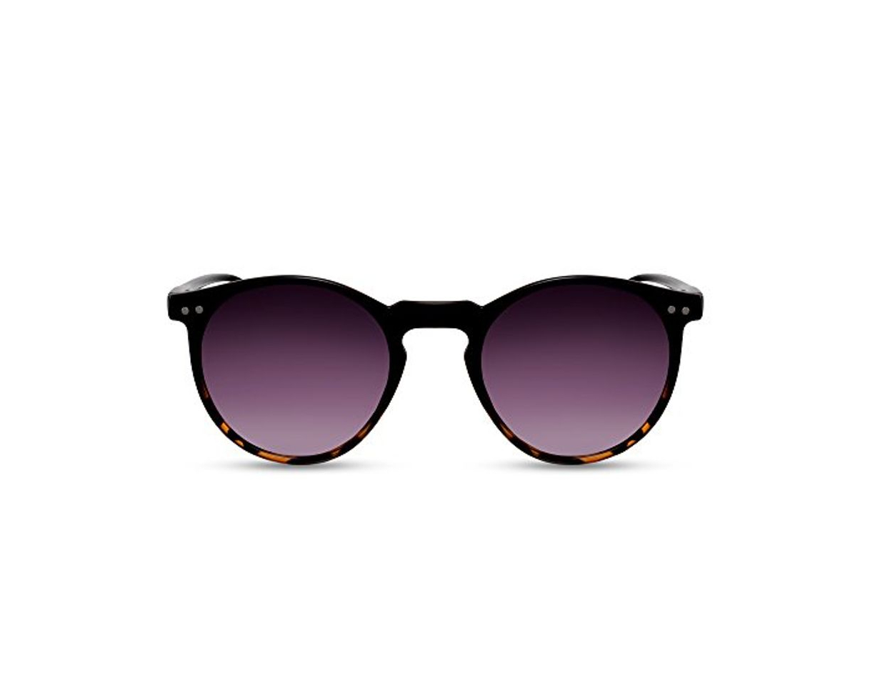 Social Cheapass Gafas de Sol Redondas Negras Marrones UV400 Vintage Retro Mujer Hombre