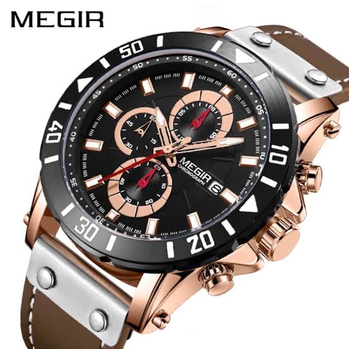 Social Relojes para Hombre Moda Acero Inoxidable Deportivo Analógico Reloj Cronógrafo Impermeable Negocios Reloj de Pulsera