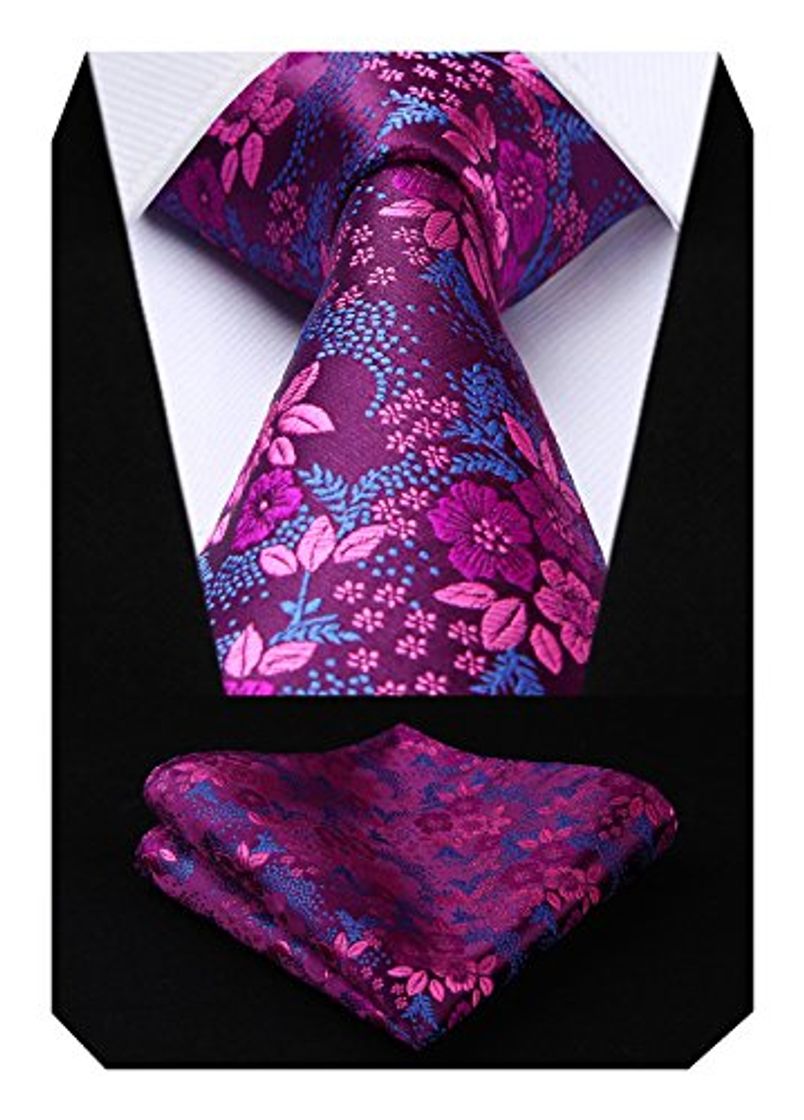 Social HISDERN Extra largo Floral Paisley lazo del panuelo Hombres Corbata & Plaza