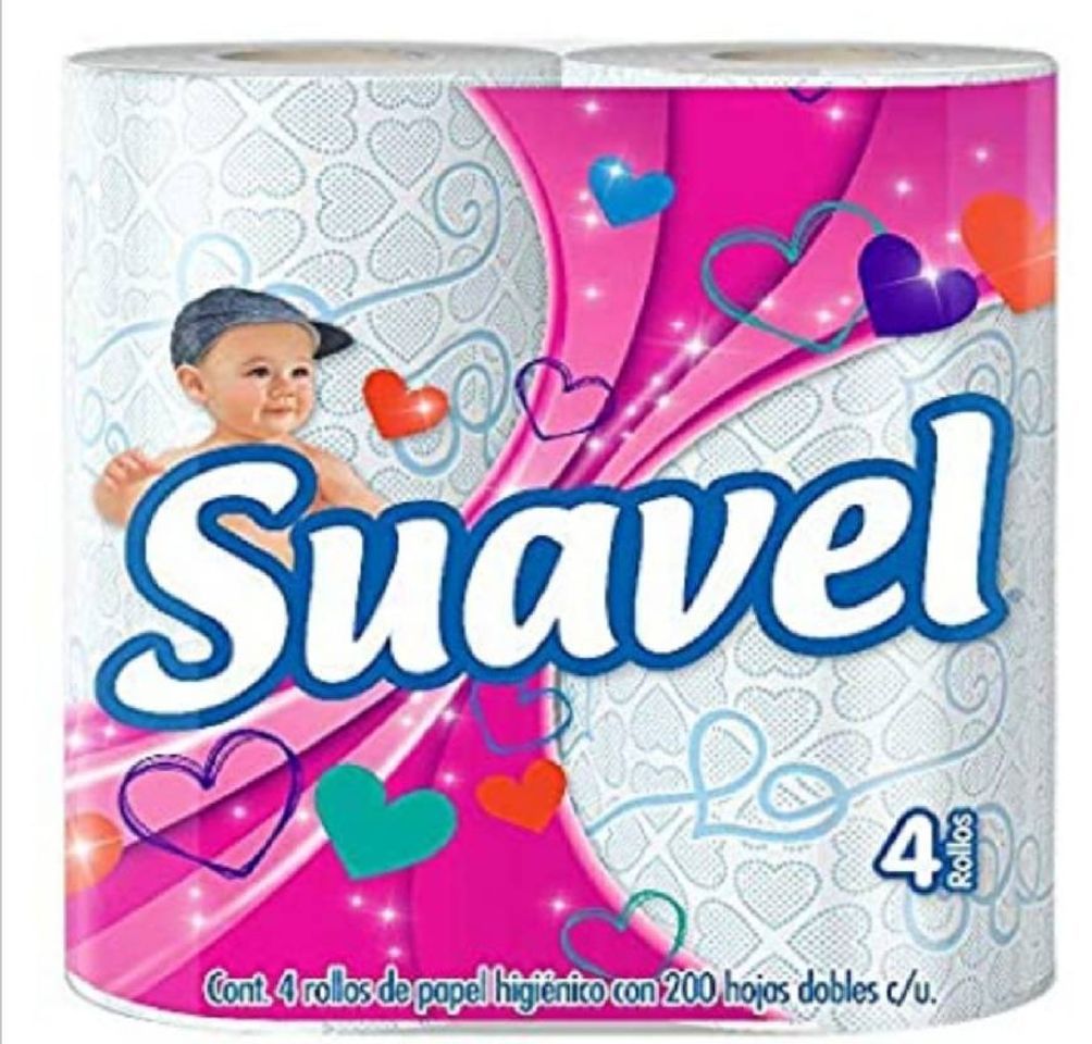 Fashion 💠Suavel Papel Higiénico, Multicolor, 4 rollos de 200 hojas
