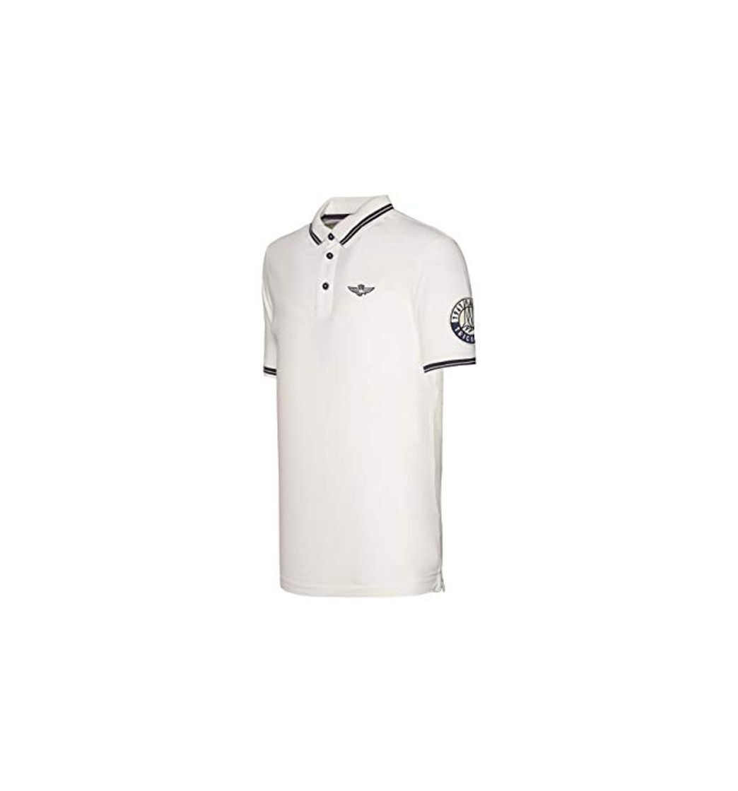 Products Aeronáutica Militar Polo PO1409P Blanco Piquet Hombre Bianco L