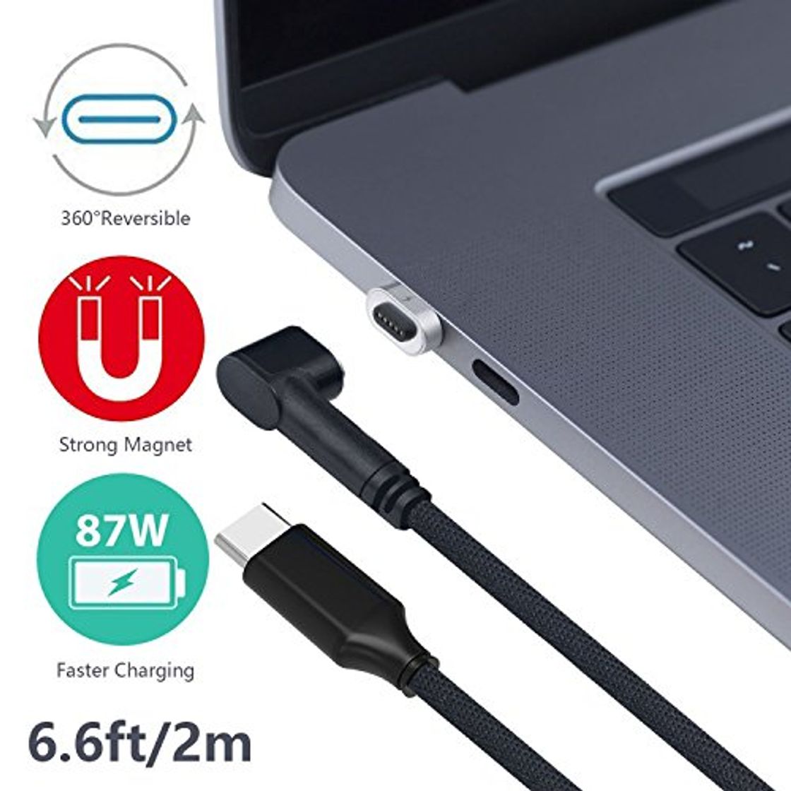 Cargador magnético USB C para MacBook Pro Magnético USB C Cable de