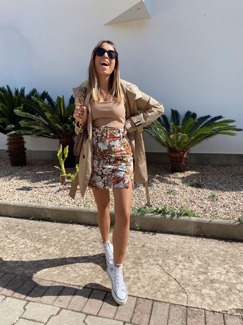 Moda FALDA TERCIOPELO ESTAMPADA