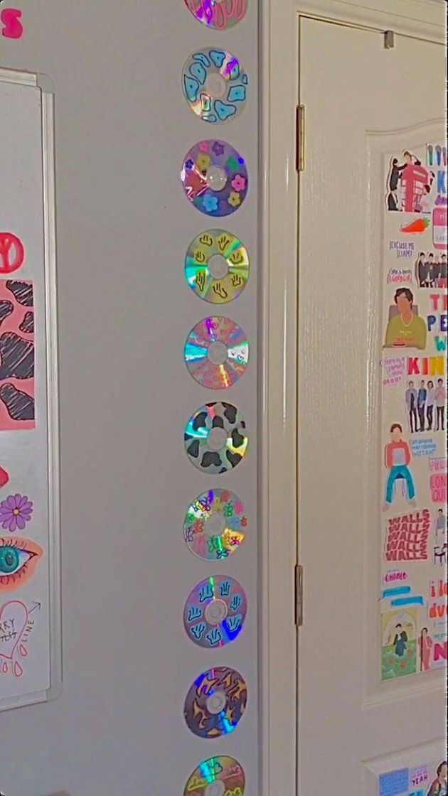 Fashion Disco de DVD como decoração de parede💙