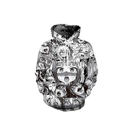 Sudadera con Capucha de Ahegao Sudaderas con Capucha de Manga Larga con