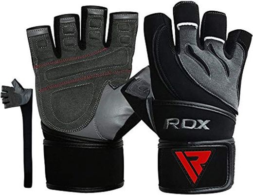 RDX WGL-L4G Fitness Crossfit Training Guantes Largos Handgelenkstütze Sporthandschuhe Rindsleder Pesas Workout