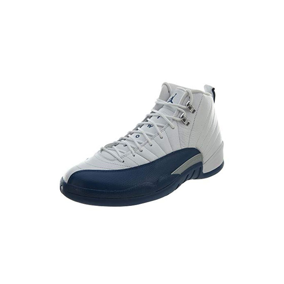 Moda Nike Air Jordan 12 Retro, Zapatillas de Baloncesto para Hombre, Blanco/Azul/Plateado