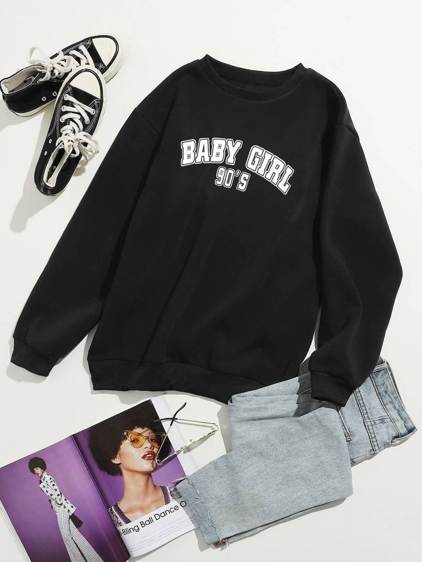 Fashion Suéter preto Baby Girl R$ 56,99 