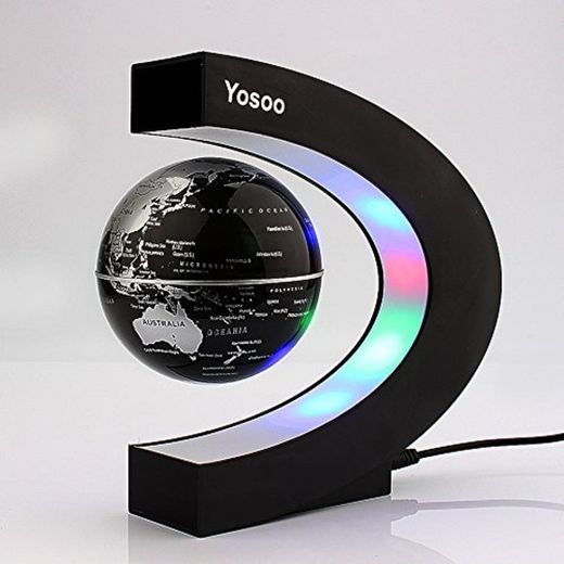 Yosoo C Forma Decoración Levitación Magnética Flotante Mapa del Mundo Globo Luz