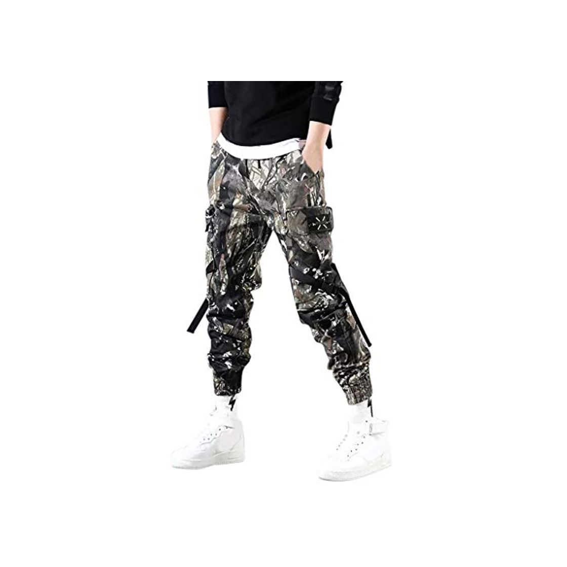 Moda Nuevos Camuflaje Pantalones de Cargo de Hip Hop Pantalones de Marea para Hombres Marca Manga Suelta Casual Harlan Ppantalones Deportes al Aire Libre Acampada Marcha Caza Pesca Senderismo