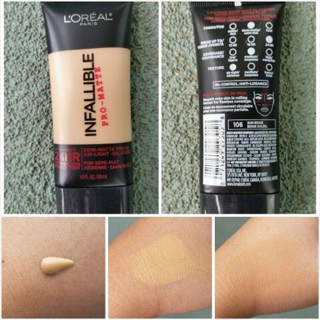 Belleza L'Oreal Paris Cosmetics Infallible Pro-Matte Foundation Makeup