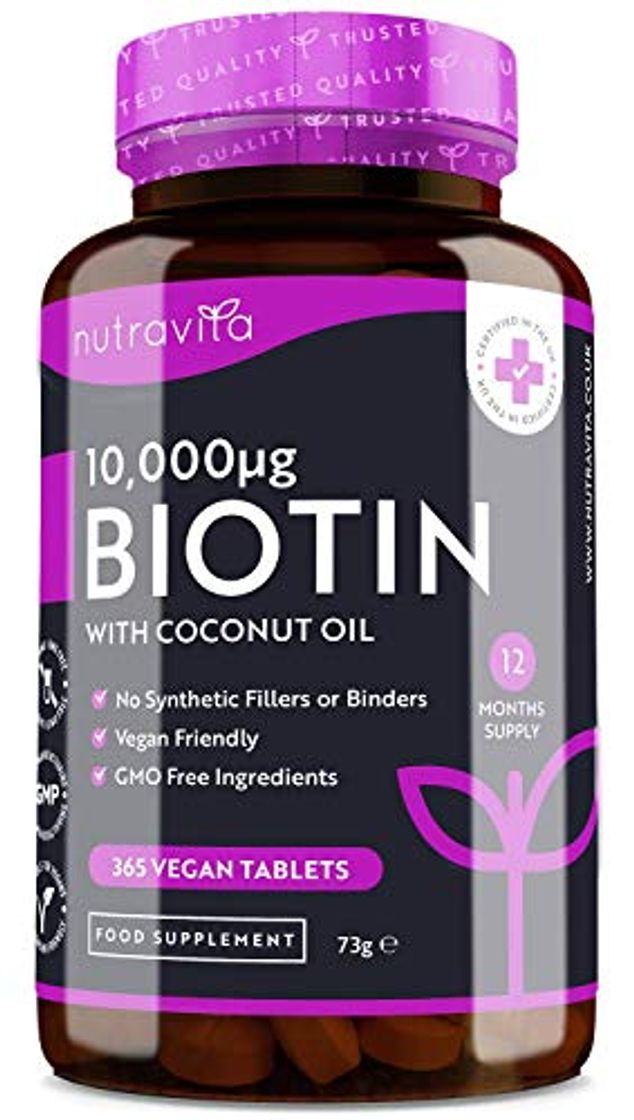 Biotina Vegana con Aceite de Coco para el Crecimiento del Cabello