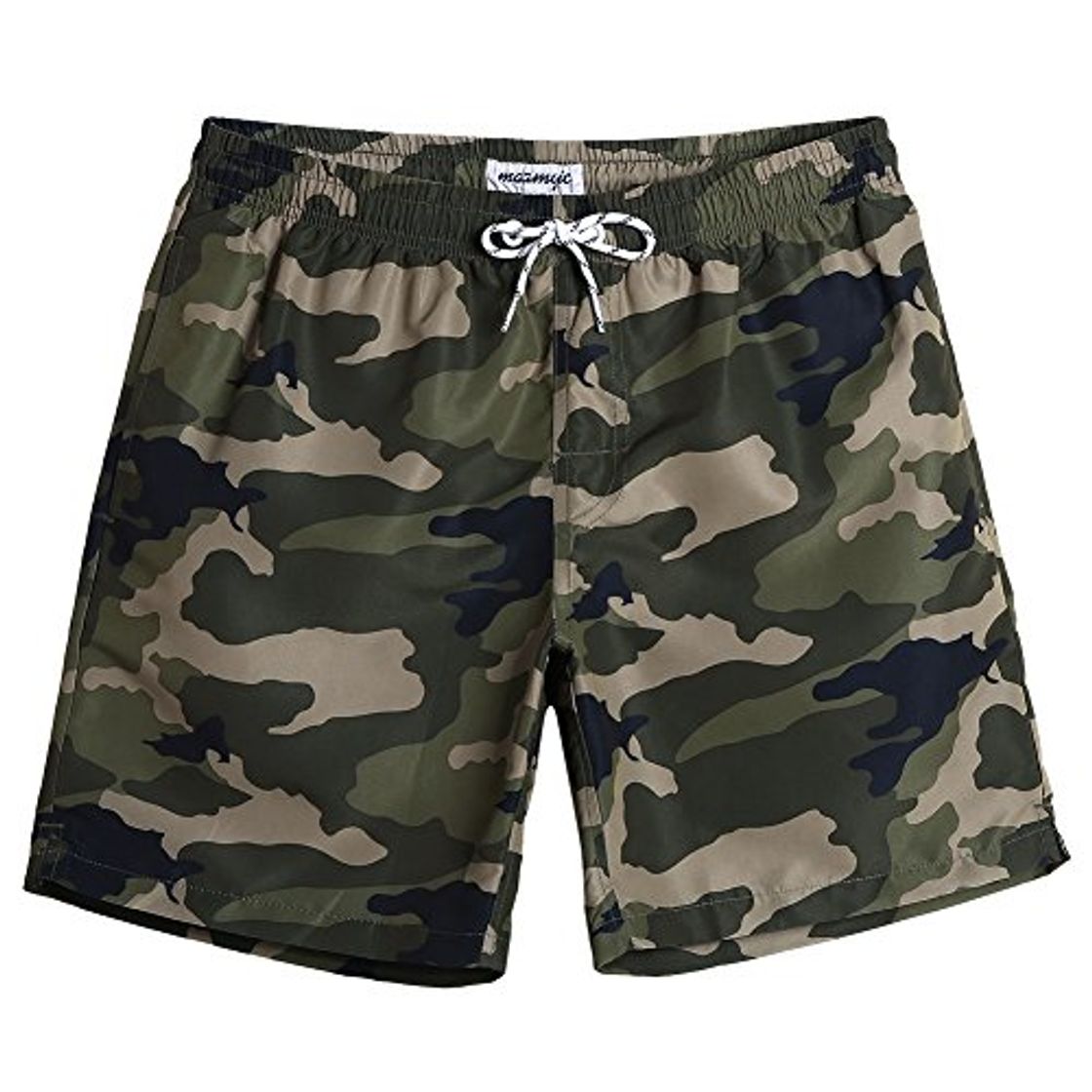 Fashion MaaMgic Shorts de baño para Hombre Shorts de Playa Traje de bañode Secado rápido para Vacaciones Verde Camuflaje M