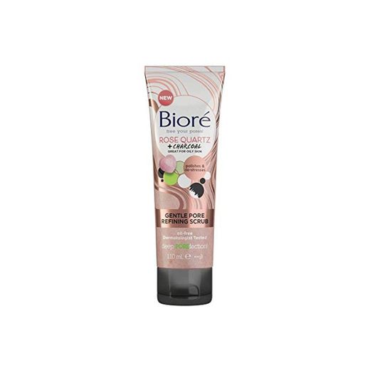 Limpiador facial Biore de cuarzo rosa y carbón suave para piel grasa