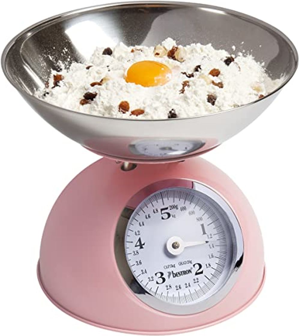 Social Bestron Báscula de Cocina Analógica con Recipiente Extraíble