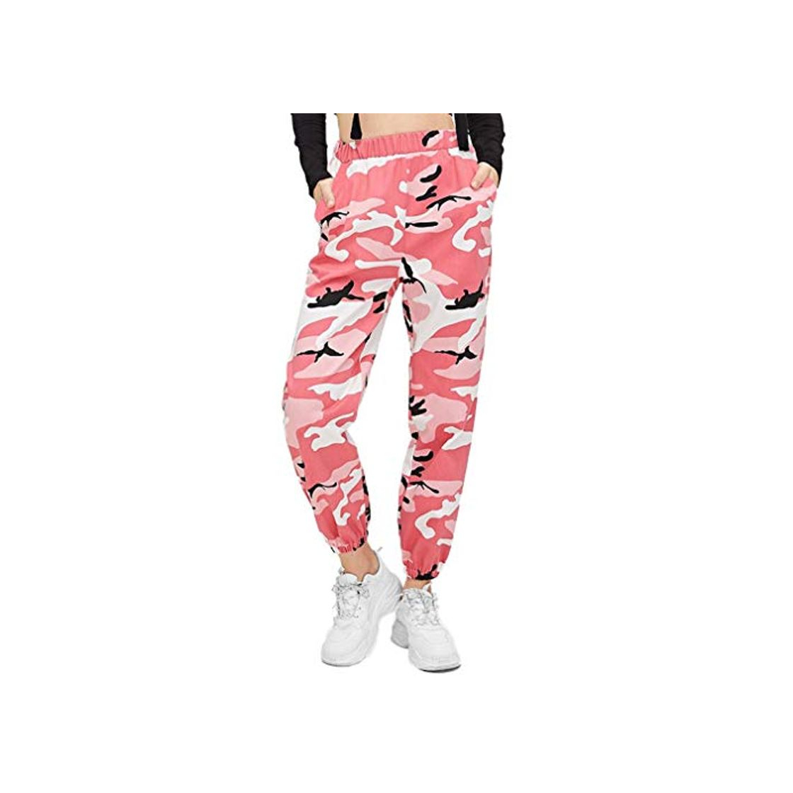 Fashion FeMereina Camo Joggers para Mujer Pantalones Cargo Slim Fit de Talle Alto