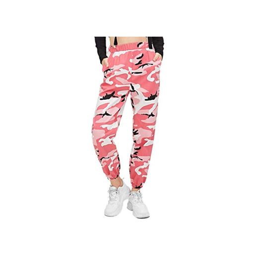 FeMereina Camo Joggers para Mujer Pantalones Cargo Slim Fit de Talle Alto