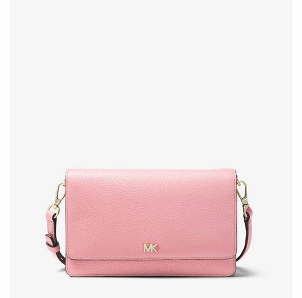 Social Pebbled Leather Convertible Crossbody Bag
