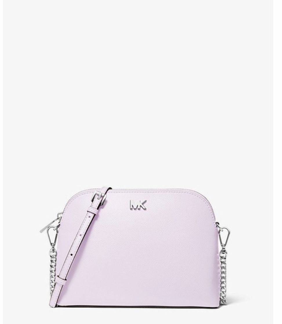Social Large Crossgrain Leather Dome Crossbody Bag