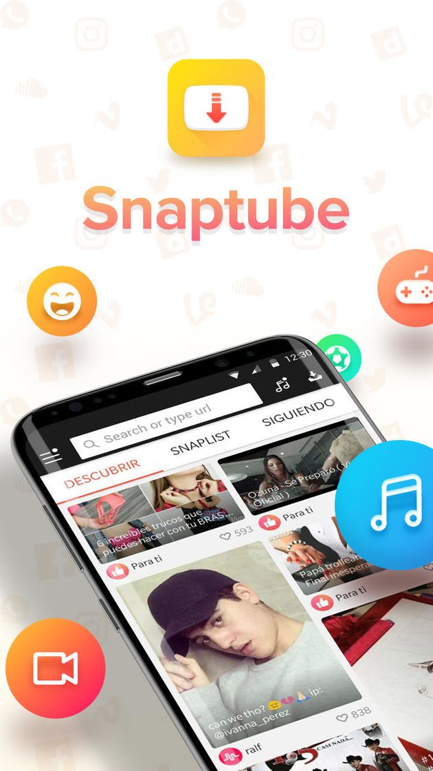 App [Oficial] Snaptube - Aplicación para Descargar Videos,music